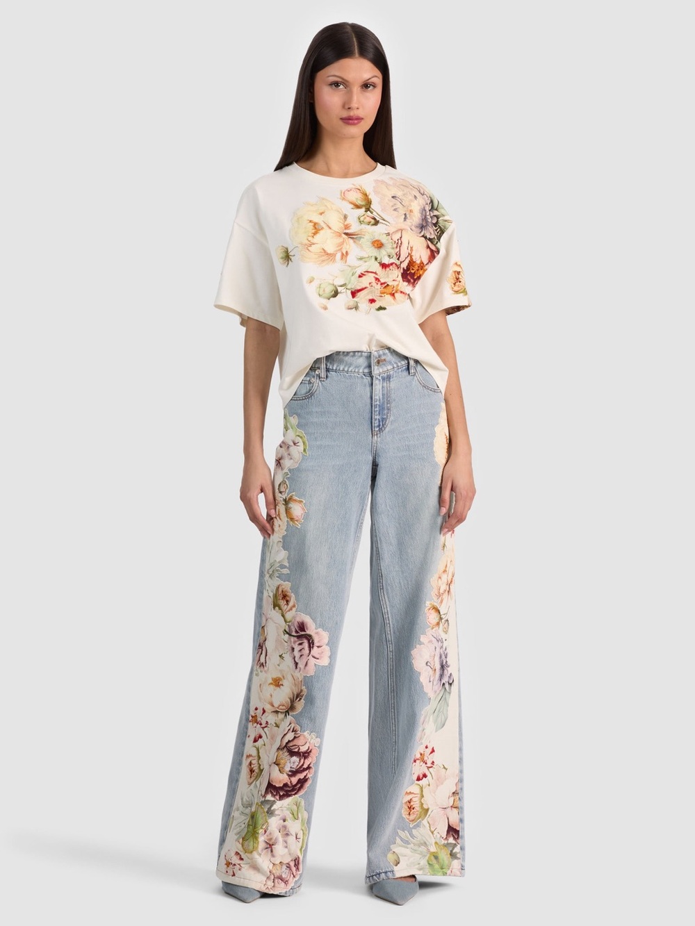 Alice & Olivia AMAZING JEAN -SIERRA VINTAGE/MULTI - Picture 2 of 11